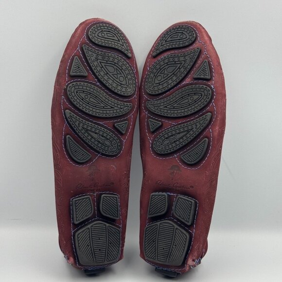 Robert Graham Verrazano Maroon Red Leather Loafer Slip On Made in Brazil Size 10 - Picture 9 of 10